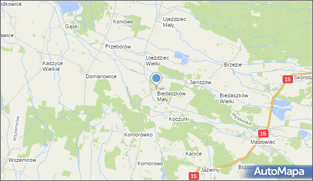 mapa Biedaszków Mały, Biedaszków Mały na mapie Targeo